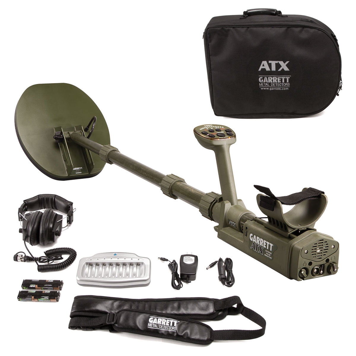 Garrett ATX Pulse Induction Metal Detector with 11x13" Mono Closed