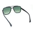 thumbnail image 6 of Mens Luxury Oversized Rectangular Designer Fashion Racer Plastic Sunglasses Matte Black - Green, 6 of 6