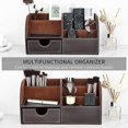 thumbnail image 5 of 7 Compartments PU Leather Multi-Functional Desk Organizer, 5 of 5