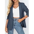thumbnail image 6 of PRETTYGARDEN Women's Spring Blazers Business Casual Outfits Open Front Ruched 3/4 Sleeve Lightweight Work Suits Jackets, 6 of 8
