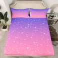 thumbnail image 2 of jejeloiu Pink Purple Sky Twin Sheet Sets,Galaxy Starry Night Bedding For Girl Teens 3 Pieces, 2 of 7