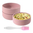 thumbnail image 3 of Silicone Air Fryer Egg Pan, 3 Pcs Air Fryer Egg Mold Reusable Egg Bites Molds Egg Bites Maker Pan Nonstick Individual Microwave Dash Egg Cooker for Oven Air Fryer Eggwich Egg Muffin with oil Brush, 3 of 4