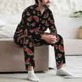 thumbnail image 7 of Hirioo Watermelon for Men's Pajama Sets 2 Piece Pjs Men's Long-Sleeved Pajama Set Button Down Sleepwear,S-XXL-X-Large, 7 of 7