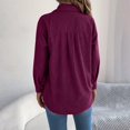 thumbnail image 4 of Shackets for Women Waffle Knit Tops Long Sleeve Button Down Shirt Fall Jackets Outfits Corduroy Jacket Womens Shackets Jacket Plus Size Long Sleeve Shirts Blouses Tops, 4 of 5