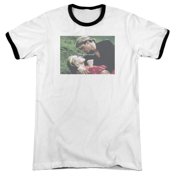 Princess Bride As You Wish Adult Ringer T-Shirt White Black