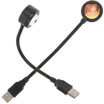 Hemobllo 2Pcs Portable USB Projection Light Black for Bedroom and Party Atmosphere