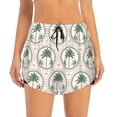 thumbnail image 2 of Haiem palm trees Pattern Women's 2 in 1 Running Shorts - Lightweight Athletic Workout Gym Yoga Breathable Sports Shorts Liner with Phone Pockets-XX-Large, 2 of 7