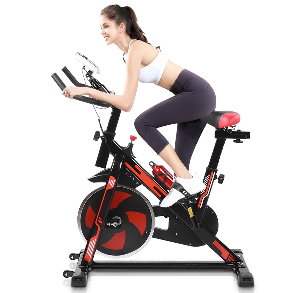 Details about   Adjustable Mute Exercise Bike Stationary Bike Indoor Cycling Bicycle LCD Monitor 