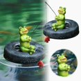 thumbnail image 2 of Fishing Sculpture Floating Pond Statue for Outdoor Garden Water Feature, 2 of 7