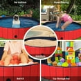 thumbnail image 4 of Gymax 55'' Foldable Dog Pet Pool Kiddie Bathing Tub Indoor Outdoor Leakproof Portable, 4 of 10