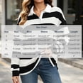 thumbnail image 3 of Mifsaly Womens Oversized Sweatshirts Striped Button Down Collared Pullover Tops Fall Winter Fashion Stylish Y2K Street Daily Going Out Lounge Outfits, 3 of 9