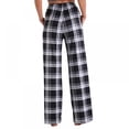thumbnail image 3 of Plaid Pajama Pants for Women Soft, Cotton Sleep Pants Lightweight Lounge Pj Bottoms with Pockets, 3 of 4