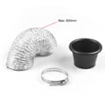 thumbnail image 3 of Universal Car Front Bumper Turbo Air Intake Trim Grille Mount Pipe Round + Clamp, 3 of 8