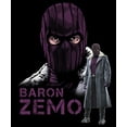 thumbnail image 2 of Boy's Marvel The Falcon and the Winter Soldier Mask of Baron Zemo  Graphic Tee Black X Small, 2 of 5