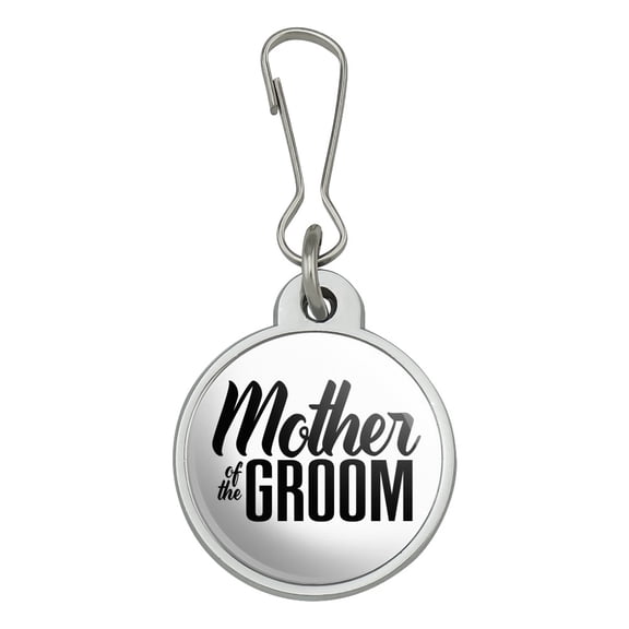 Mother of the Groom Wedding Jacket Handbag Purse Luggage Backpack Zipper Pull Charm