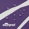 thumbnail image 2 of Abstract Striped Shower Curtain, Modern Minimalist Waterproof Fabric Shower Curtain Set with Hooks 72" x 72" - Purple White, 2 of 6