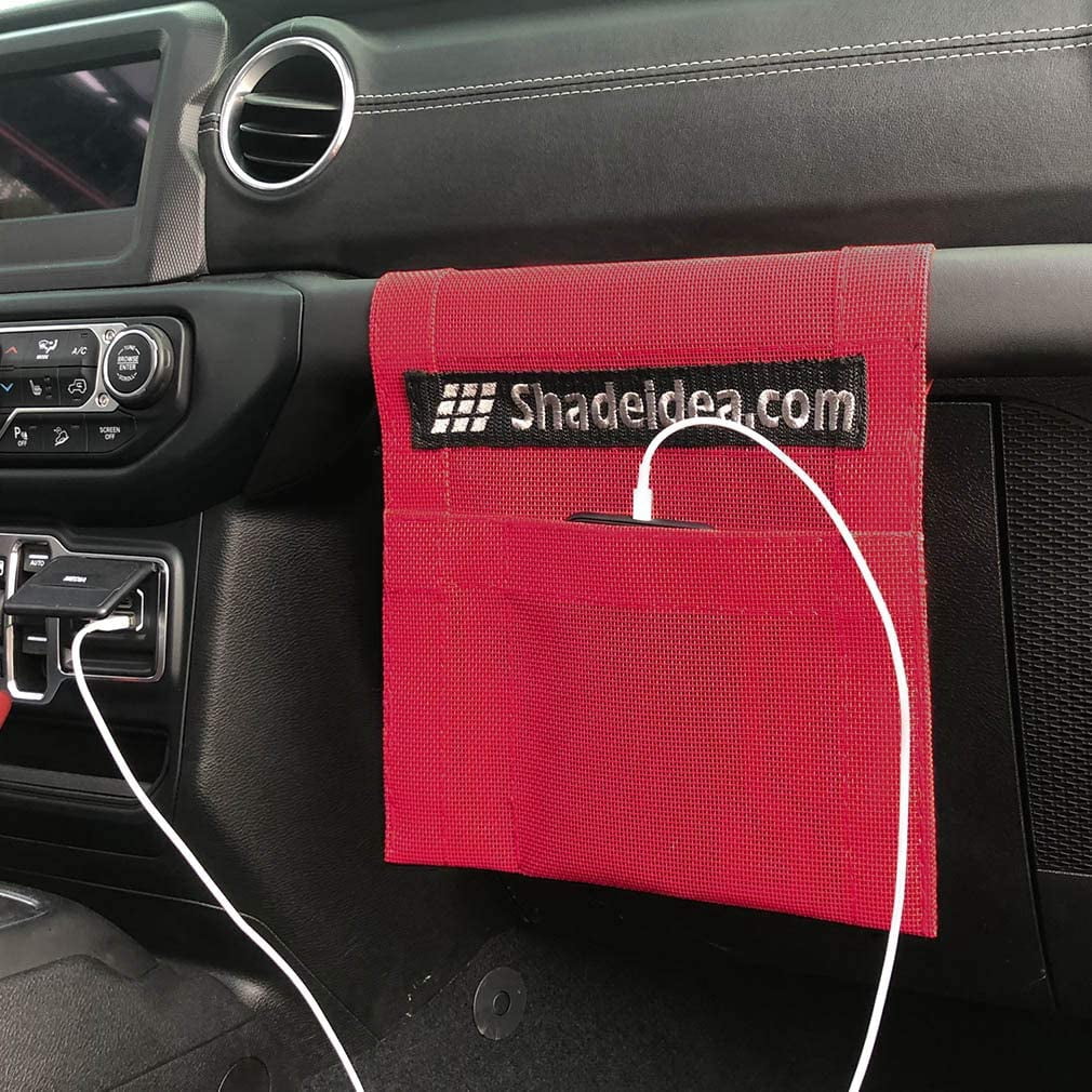 Shadeidea Jeep Wrangler Sunshade JL Unlimited 4 Door JLU Sun Shade (2018-Current) Top Front+Rear+Trunk-Cherry Red Mesh Screen Cover UV Blocker with Grab Bag Storage Pouch-10 Years Warranty