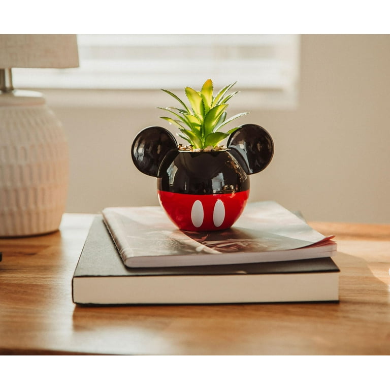 Disney Mickey Mouse 3" Ceramic Mini Planter with Artificial Succulent