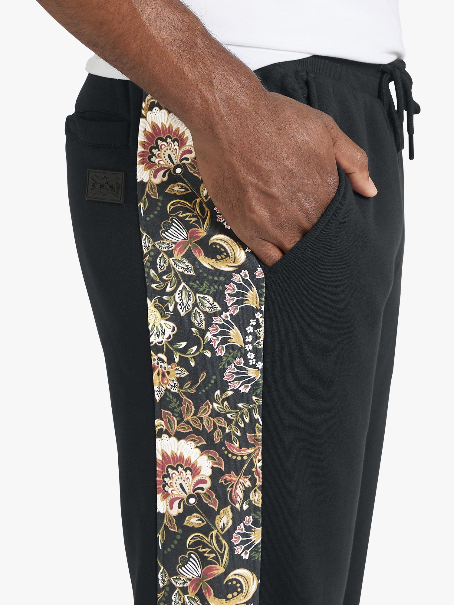 Dogg Supply by Snoop Dogg All-Gender Men's and Women's Floral Paisley Fleece Varsity Joggers, Sizes XS - 3XL