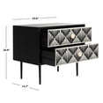 thumbnail image 3 of Safvaieh Couture Tessie Glam Wood Nightstand, Assorted/Black, 3 of 11