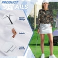 thumbnail image 6 of Yuyamidu Camo Hunting Long Sleeve Golf Shirts for Women 1/4 Zip V-Neck Collared Athletic Tennis Shirts Wood Workout Shirt for Outdoor Sports, Size 2XL, 6 of 8