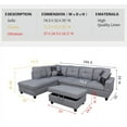 thumbnail image 3 of PonLiving Furniture Northstate Sectional with Ottoman PonLiving Northstate Sectional with Ottoman, 3 of 4