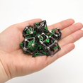 thumbnail image 5 of MACTANO Metal DND Dice Set Dungeons and Dragons Dice Set MTG RPG Board Game Toy-Cthulhu Green Number, 5 of 8