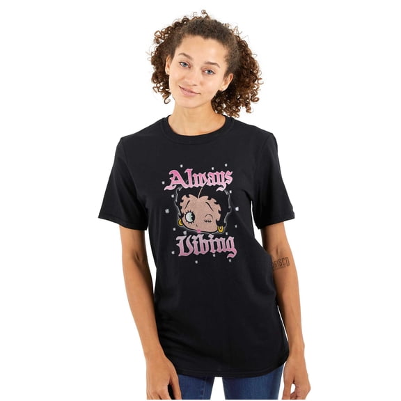 Betty Boop Always Vibing Diamonds Women's Graphic T Shirt Tees Brisco Brands S