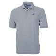thumbnail image 2 of Men's Cutter & Buck Navy Buffalo Bills Big & Tall Virtue Eco Pique Stripe Recycled Polo, 2 of 3
