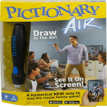 Pictionary Air Family Drawing Game with Light Pen and Clue Cards for Game Night