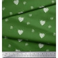 thumbnail image 3 of Soimoi Green Moss Georgette Fabric Heart & Dots Decor Fabric Printed Yard 42 Inch Wide, 3 of 5