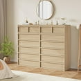 thumbnail image 3 of BeesClover Commode Moderne 5/7 avec Grand Espace de Rangement, Organisateur de Commode en Bois pour Salon, Chambre de Bébé, 3 of 7