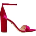 thumbnail image 6 of Sam Edelman Yaro Raspberry Ankle Strap Open Round Toe Block Heeled Wide Sandals (Raspberry, 7), 6 of 6