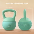 thumbnail image 2 of 18 lb Green Kettlebell for Strength Training - Sand Filled, Non-Slip Grip, Home Gym Exercise Weight - 7.5" x 11" Dimensions, 2 of 7