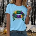 thumbnail image 5 of HCNTES Mardi Gras Shirt for Women It's Mardi Gras Yall Shirts Funny Carnival Outfit Tshirts New Orleans Party V Neck Tee Tops(Size:XXL), 5 of 9
