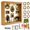 Wood Color, variant on 2026 New DIY Mini Museum Silhouette Box Celebrate Your Unique Memories in Style, Mini Museum Display with Figurines and Lights for Anniversary Home Decor (Black)