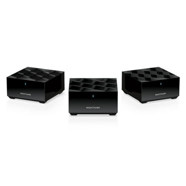 NETGEAR Nighthawk Whole Home Mesh WiFi 6 System (MK73S) - Security Features, AX3000 Wireless Speed (Up to 3.0 Gbps), Router   2 Satellite Extenders, Covers up to 4,500 sq. ft., 25 Devices