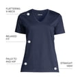 thumbnail image 4 of Lands' End Women's Petite Relaxed Supima Cotton V-Neck T-Shirt, 4 of 5