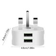 thumbnail image 3 of Adaptador de corriente USB de viaje de 3 puertos Cargador de teléfono móvil global Enchufe internacional del Reino Unido para iPhone y iPad, 3 of 6