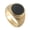Gold Black, variant on HIJONES Men's Retro Round Gemstone Ring Vintage Stainless Steel Scales Hip Hop Ring Band Finger Jewelry Gold Black Size 8