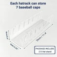 thumbnail image 2 of XUET Hat Organizer for Baseball Caps, 2 Pcs No tall Acrylic Hat Stand for 14 Baseball Caps, Hat Racks for Caps Display and Organizer for Bedroom, Closet, Dresser, Office, Hat Holder, 2 of 6