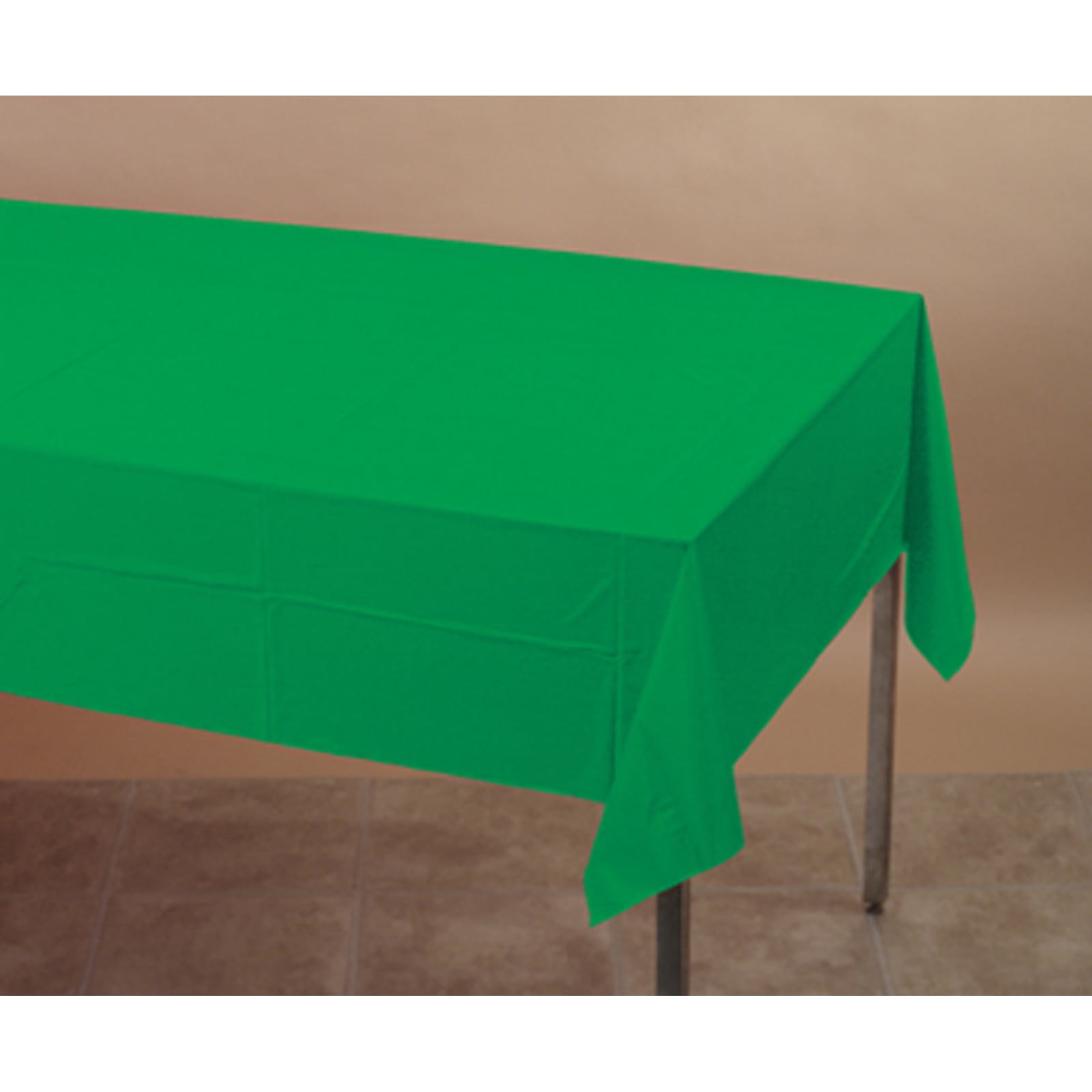 Solid Plastic Banquet Roll Tablecover, Emerald Green, 100' 1 Pkg
