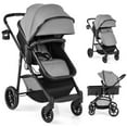 thumbnail image 1 of Babyjoy Poussette pour Bébé 2 en 1 Pliable, Poussette pour Enfants, Voyage, Nouveau-Né, Landau, Poussette 22 Lb Gris, 1 of 7