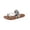 Silver, variant on Summer New Large Size Casual Flat Bottom Rhinestone Line Beach Slippers Sandals for Women 2025 Silver 38