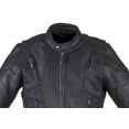 thumbnail image 3 of Dealer Leather MJ711-09K-44 Mens Racer Jacket with Zippered Cuffs - Size 44, 3 of 7