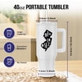 thumbnail image 2 of New Jersey Written Inside The State. White Background., 40oz Tumbler, 2 of 7