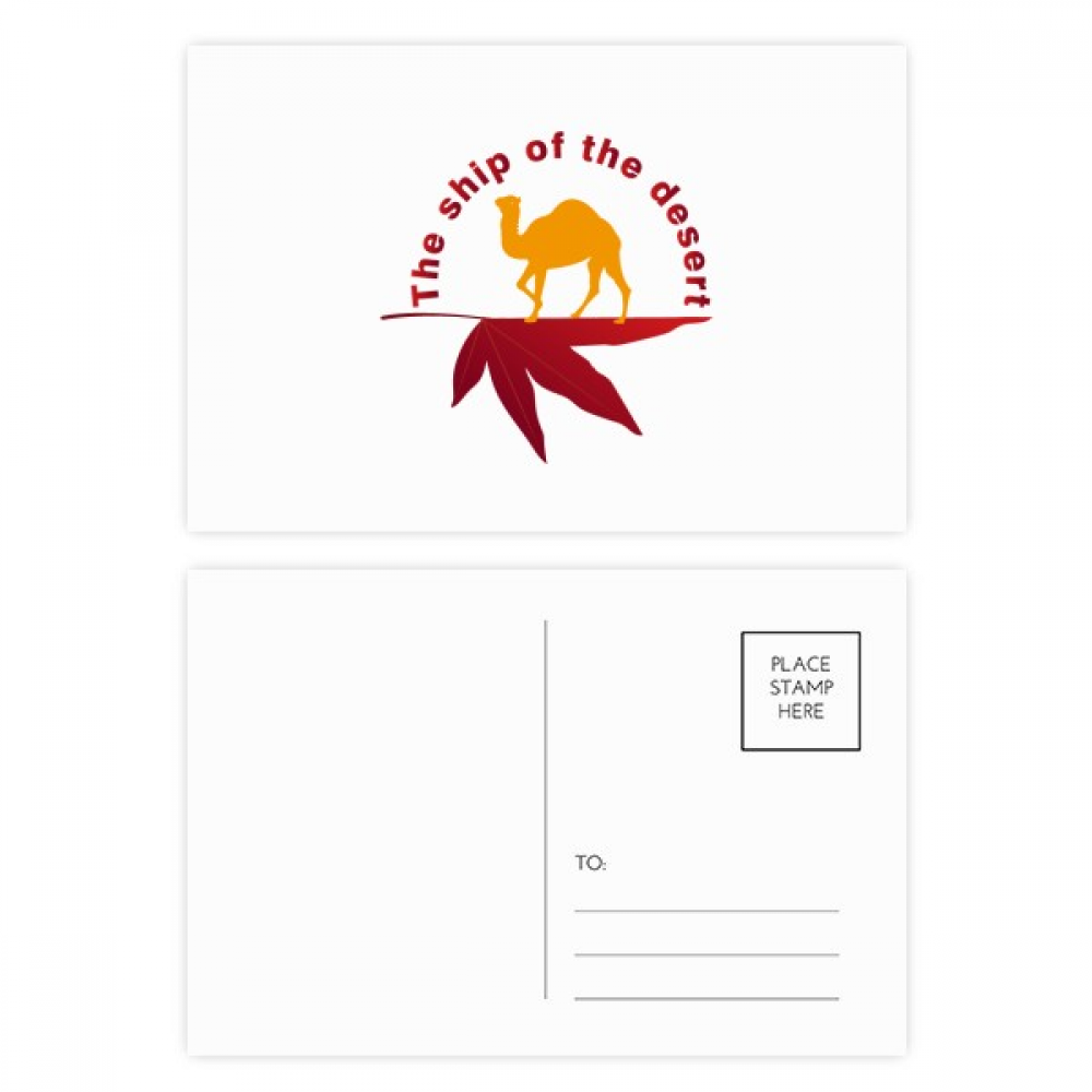 outline boat desert postcard set birthday mailing thanks greeting card