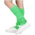 thumbnail image 4 of HUPOM 1 Pair Socks for Women Summer Clearance Fashion Knee-High Soft Tube Socks Green, 4 of 9