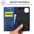 thumbnail image 6 of Compatible with iPhone 11 Wallet Case, PU Leather Flip Folio Case with Card Holders RFID Blocking Kickstand [Shockproof TPU Inner Shell] Phone Cover For iPhone 11, blue, 6 of 11