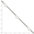 thumbnail image 4 of Finest Gold Sterling Silver Polished Multi-strand Heart 7 in. Bracelet, 4 of 4